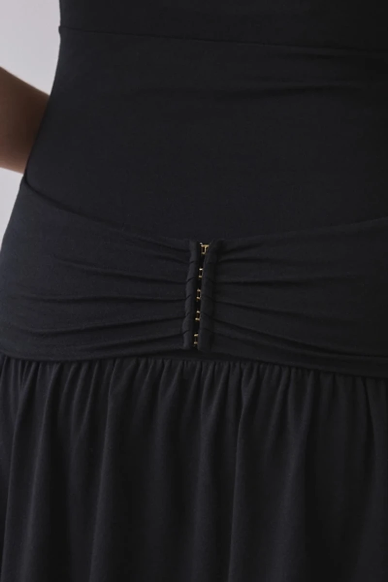 Frankies Bikinis Bowery Plunging Cowl Halter Mini Dress