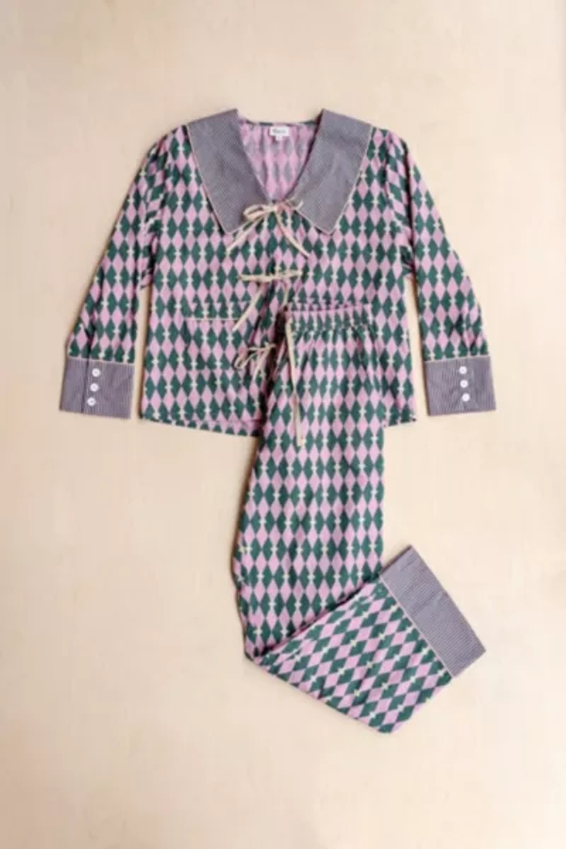 TBCo Cotton Harlequin Pajama Set