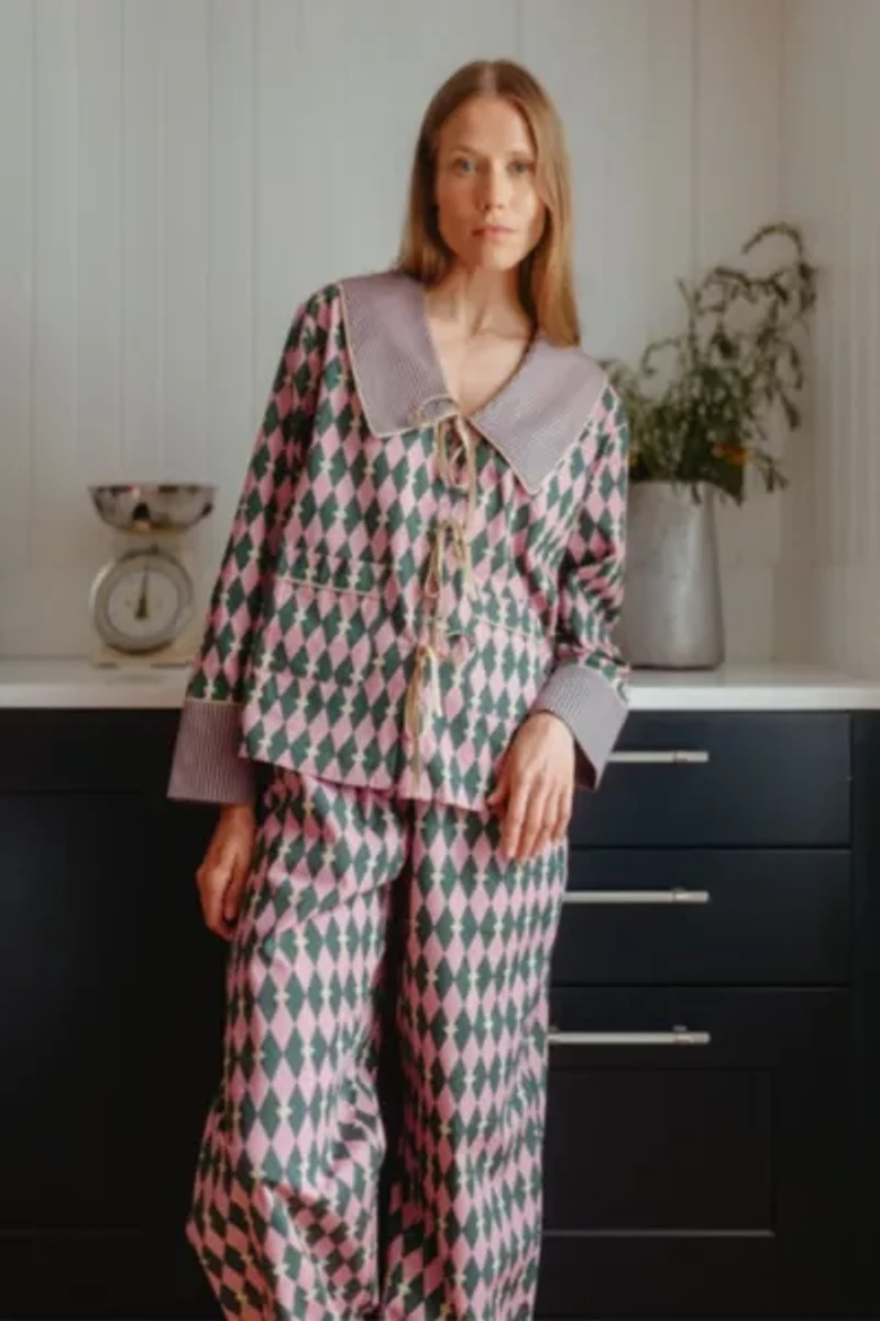 TBCo Cotton Harlequin Pajama Set