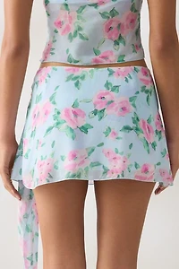 Frankies Bikinis Maribel Watercolor Floral Mini Skirt