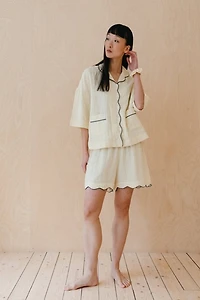 TBCo Cotton Scalloped Pajama Set