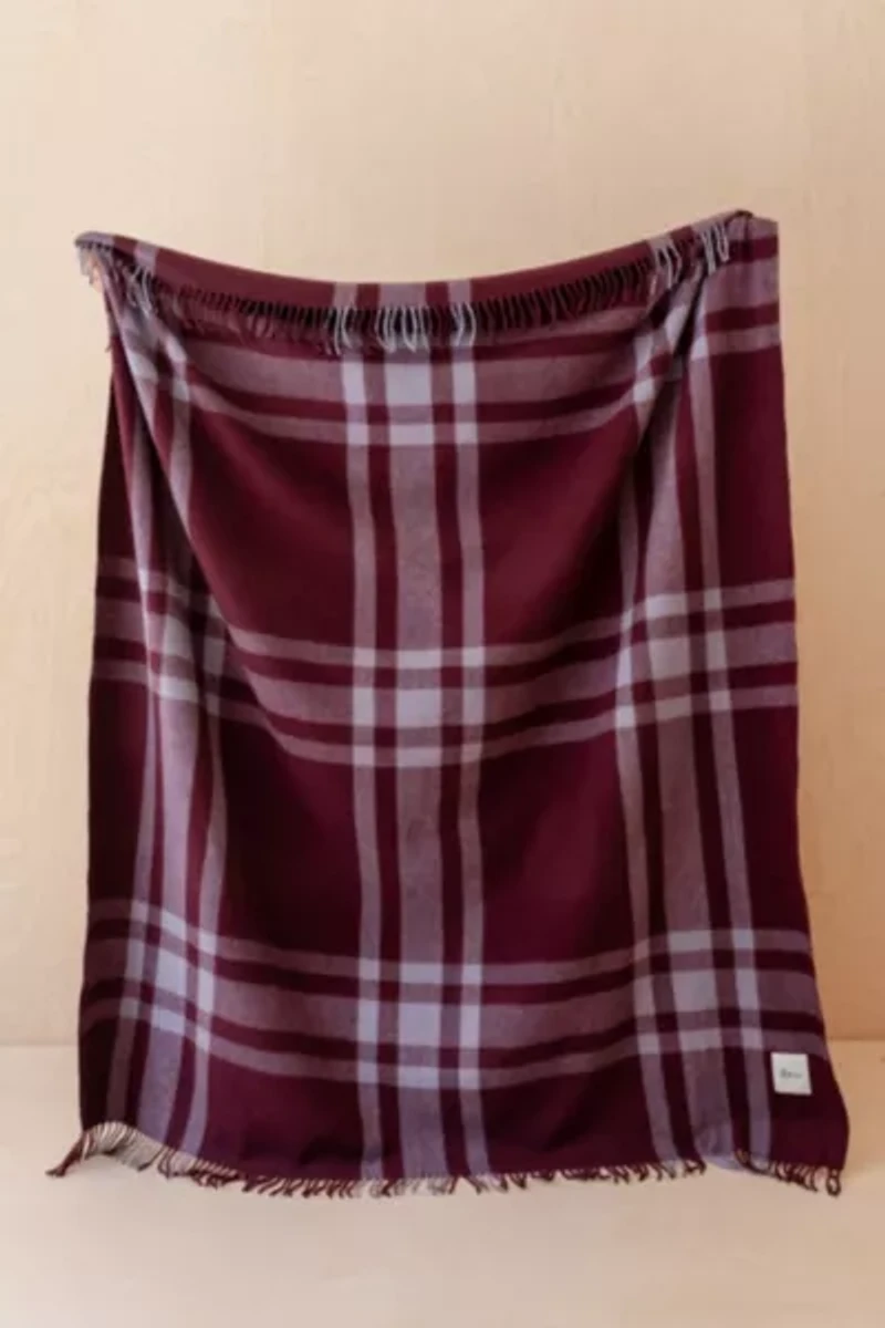 TBCo Recycled Wool Plaid Throw Blanket