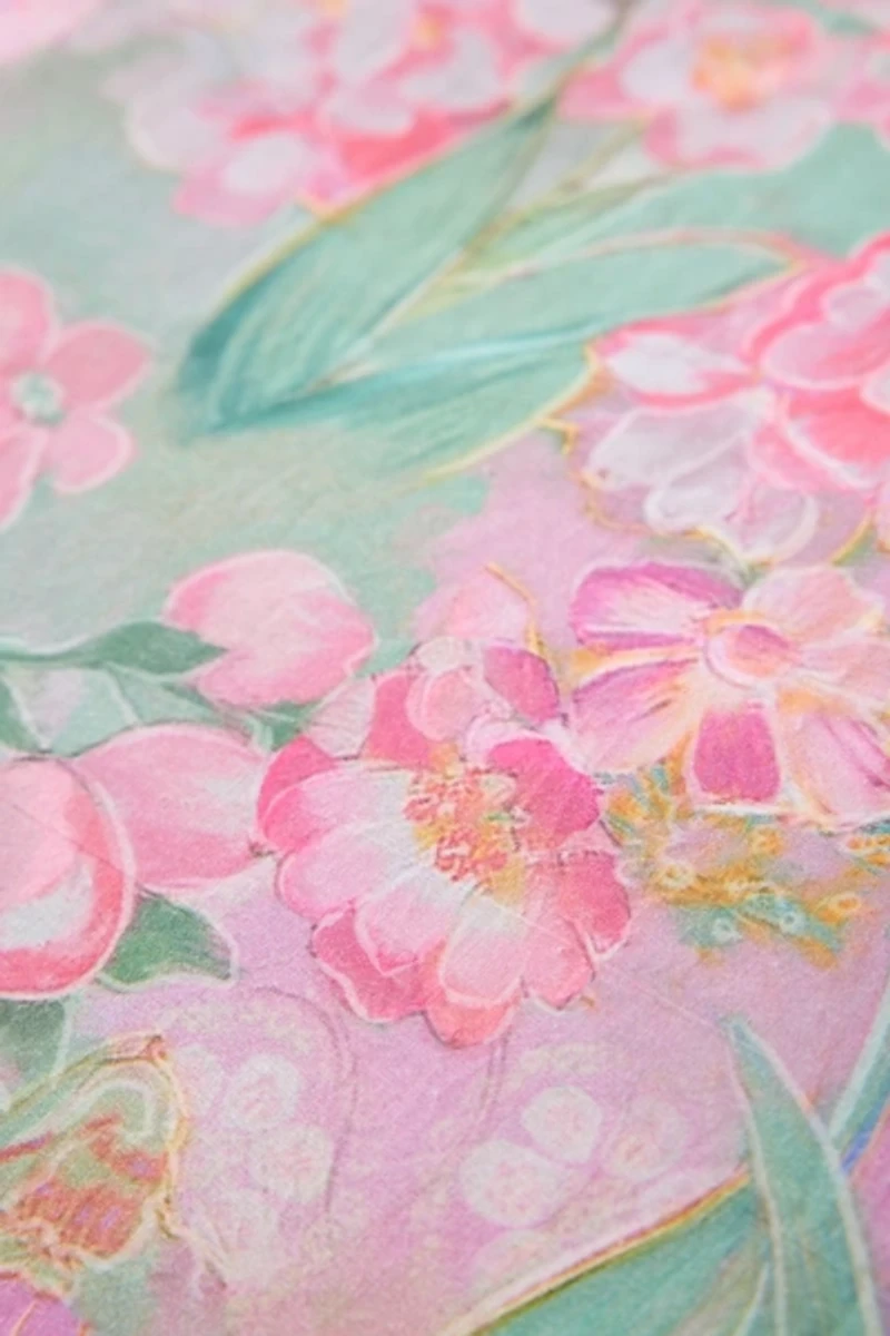 Halcyon Floral Patterned Cotton Percale Duvet Cover