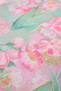 Halcyon Floral Patterned Cotton Percale Duvet Cover