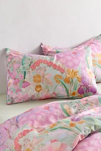Halcyon Floral Patterned Cotton Percale Sham Set