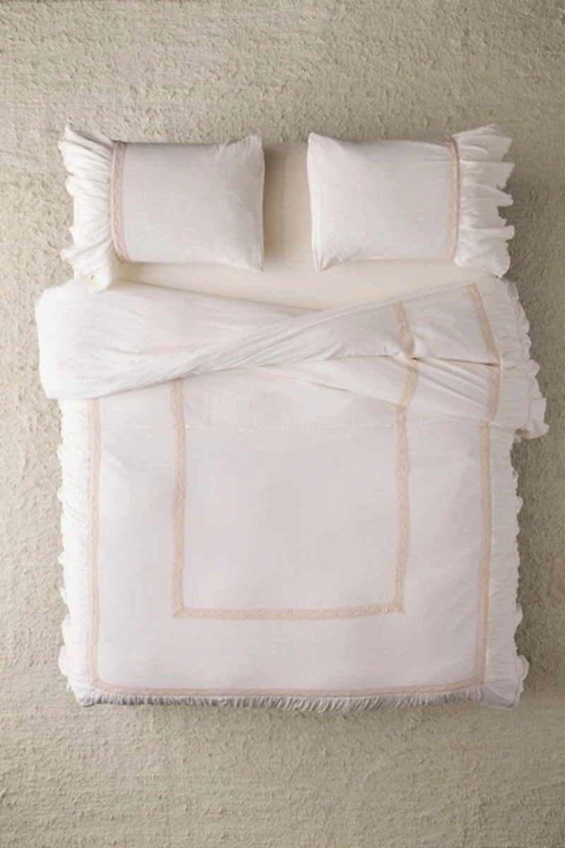 Cali Dream Boho Ruffle Cotton Gauze Duvet Cover