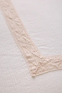 Cali Dream Boho Ruffle Cotton Gauze Duvet Cover