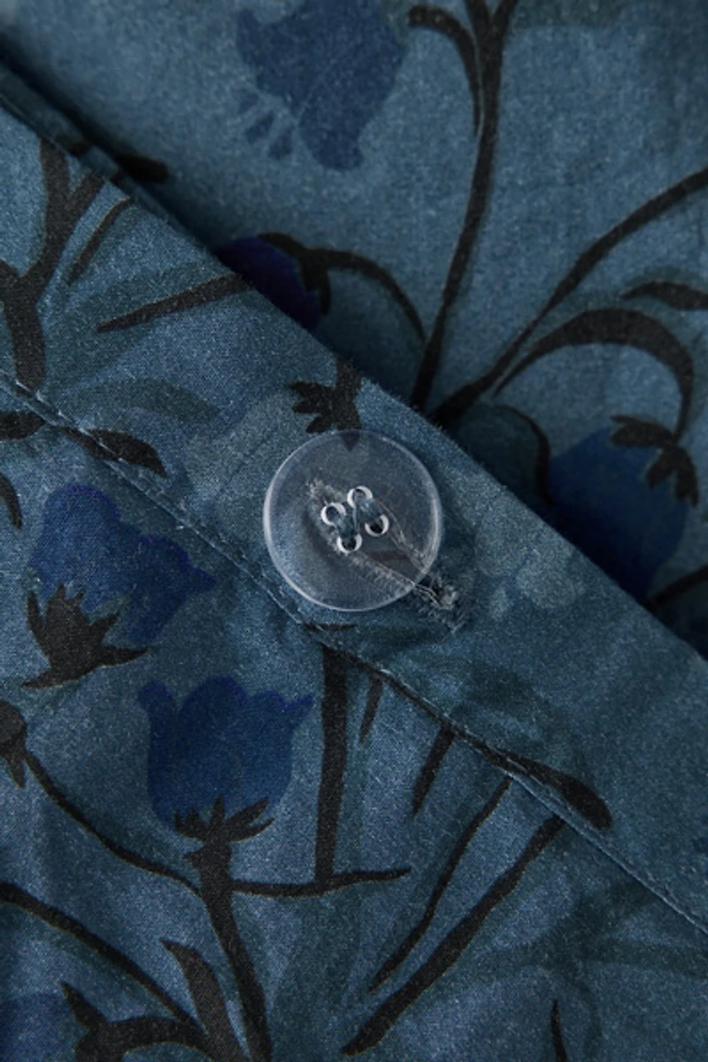 Lily Of The Valley Floral Cotton Percale Duvet Cover