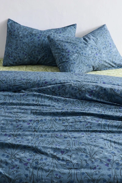 Lily Of The Valley Floral Cotton Percale Duvet Cover