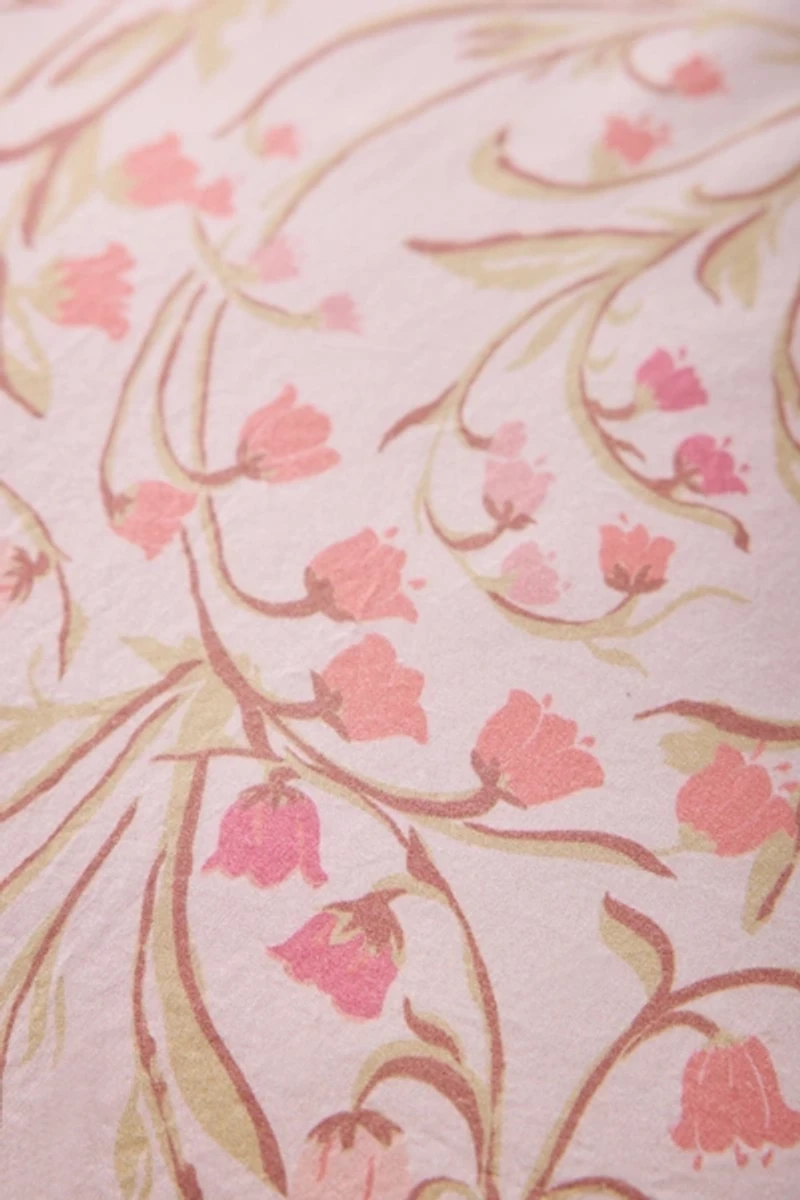 Lily Of The Valley Floral Cotton Percale Duvet Cover