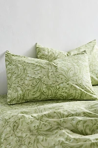 Lily Of The Valley Floral Cotton Percale Sham Set