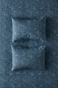 Lily Of The Valley Floral Cotton Percale Sham Set