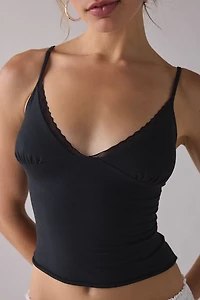 Out From Under Cotton Compression Triangle Lace Trim Cami