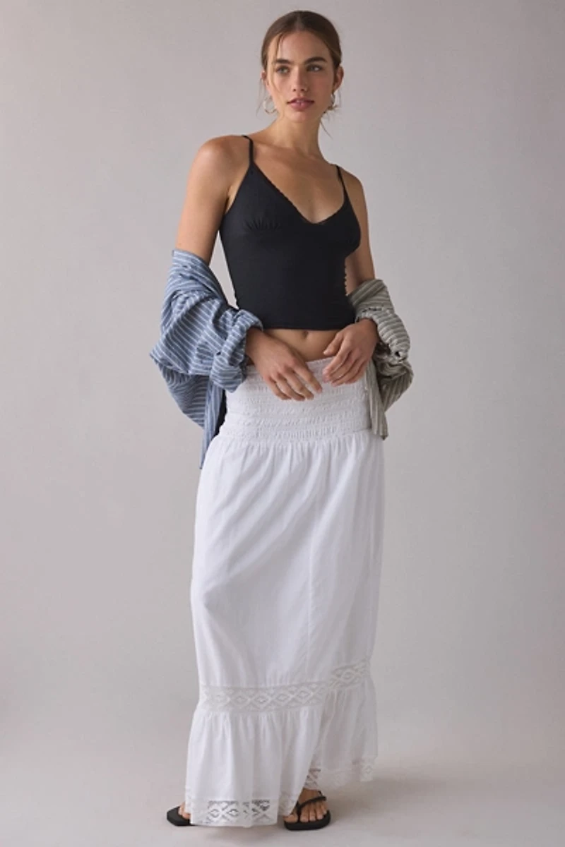 Out From Under Cotton Compression Triangle Lace Trim Cami