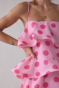 Elliatt Sola Polka Dot Tiered Maxi Dress