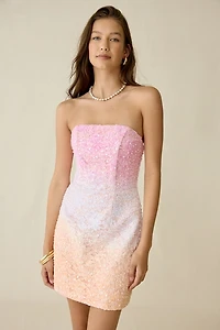 Elliatt Lumira Strapless Sequin Mini Dress