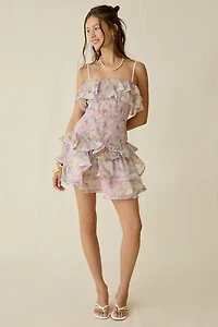 Elliatt Alindra Ruffle Drop Waist Mini Dress