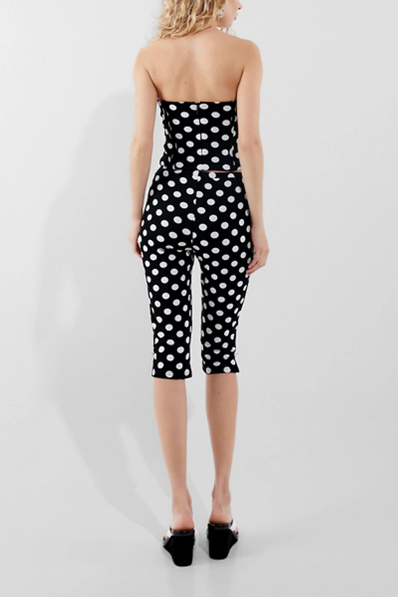 by.DYLN Isla Black Spot Strapless Top