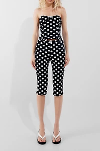 by.DYLN Isla Black Spot Strapless Top