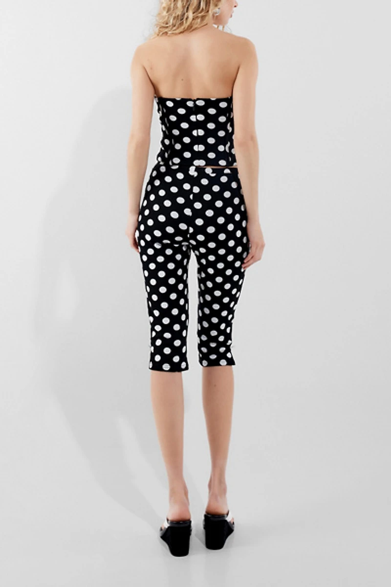 by.DYLN Isla Black Spot Capri Pants