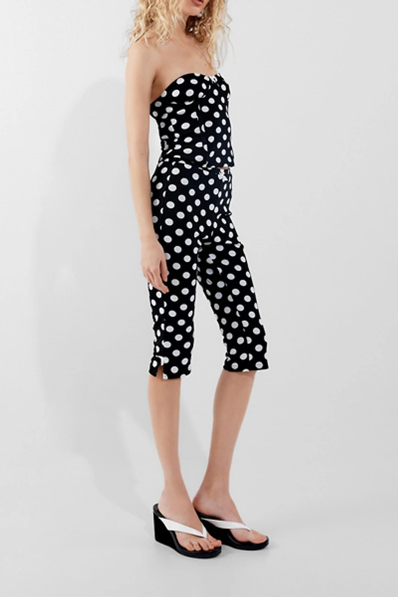 by.DYLN Isla Black Spot Capri Pants