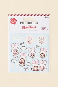PIPSTICKS Monchhichi Cotton Candy Scratch 'N Sniff Scented Sticker Set