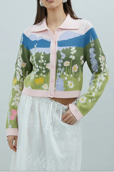 House Of Sunny Sunset Blooms Tripper Cardigan