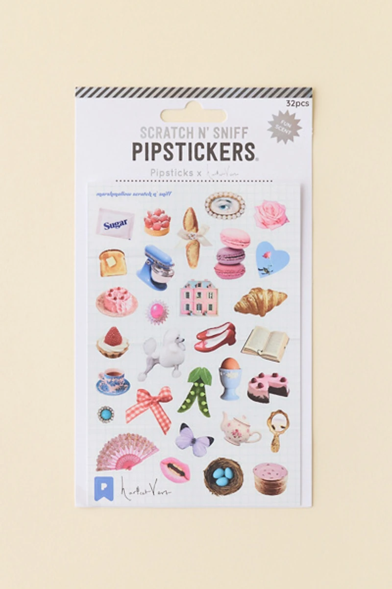 PIPSTICKS X Haricot Vert Nostalgic Character Scratch 'n Sniff Scented Sticker Sheet