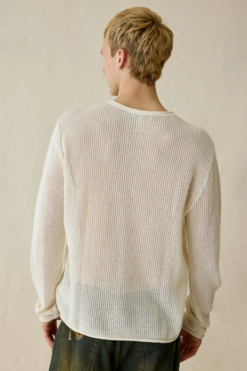 UO Mason Mesh Crew Neck Sweater