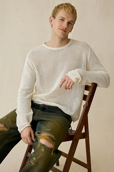 UO Mason Mesh Crew Neck Sweater