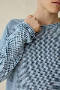 UO Mason Mesh Crew Neck Sweater