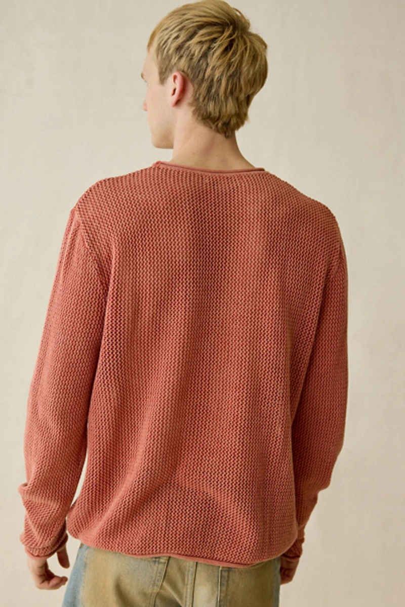 UO Mason Mesh Crew Neck Sweater