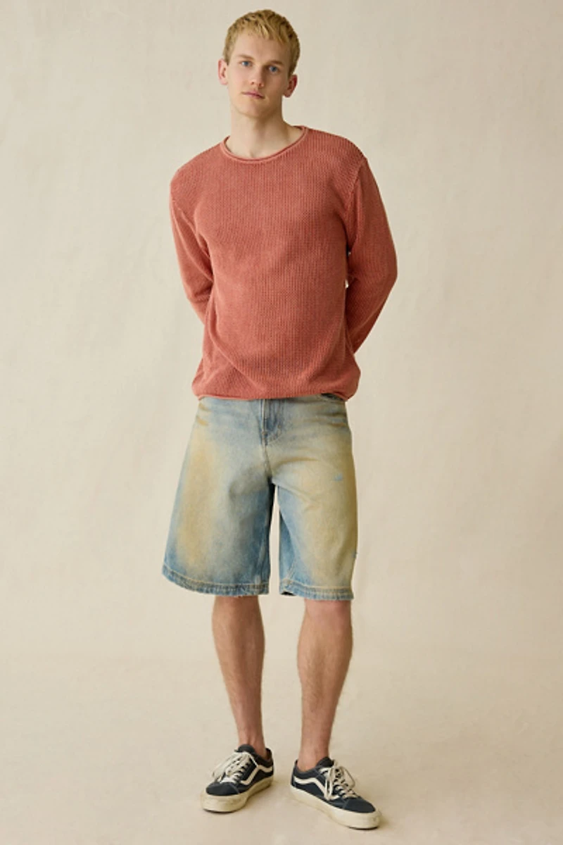 UO Mason Mesh Crew Neck Sweater