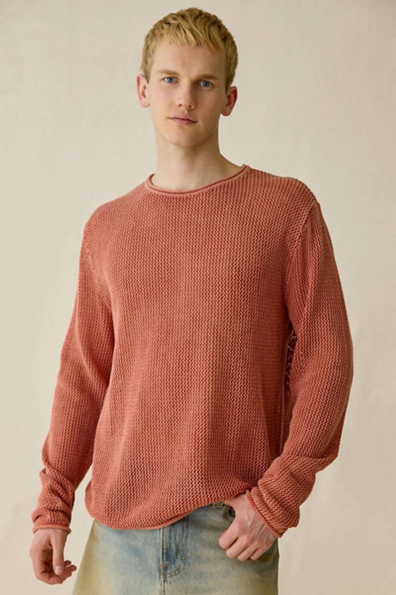 UO Mason Mesh Crew Neck Sweater