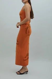 House Of Sunny The Goldfish Hockney Knit Midi Dress