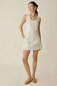 Maude Club Jardin Sequin Beaded Shift Mini Dress