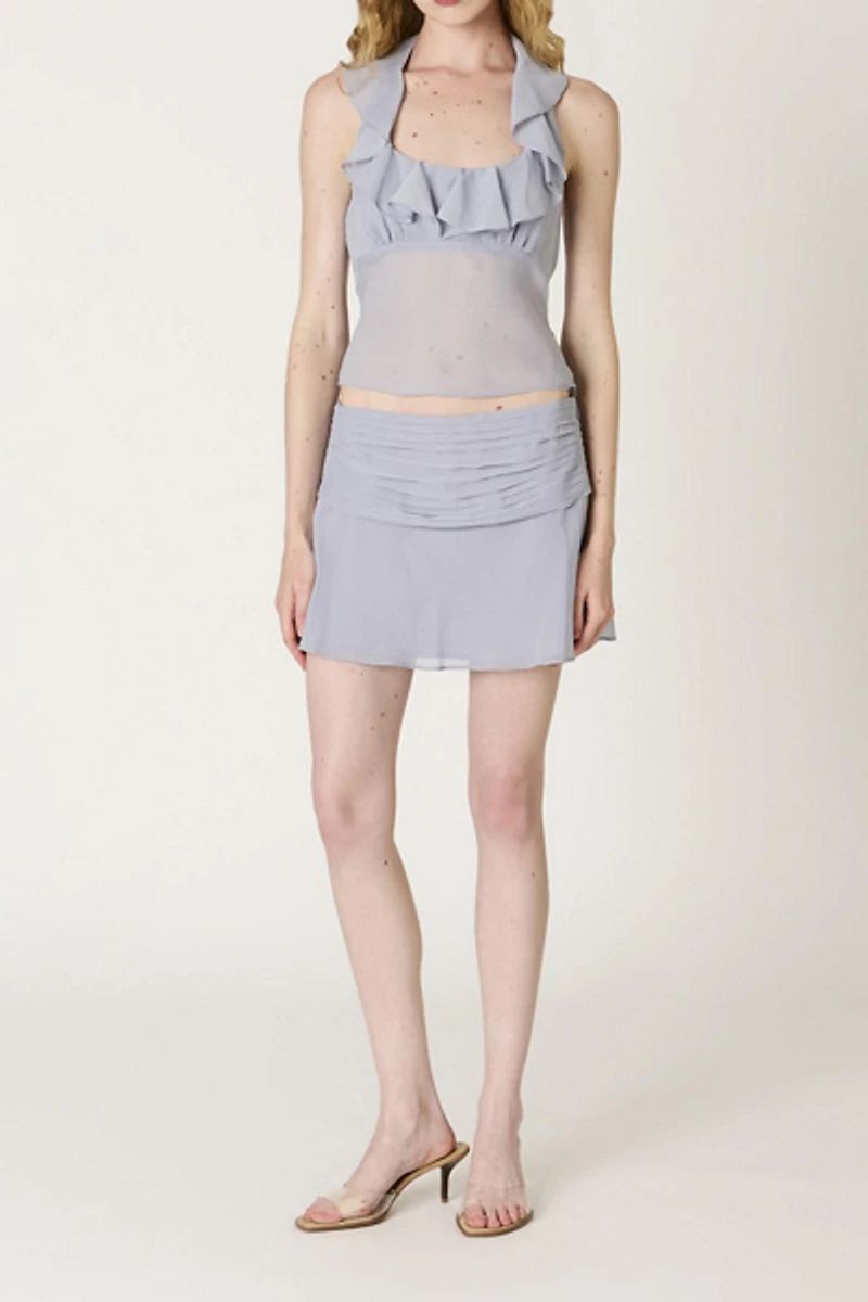 NIA Cassia Gathered Waist Mini Skirt