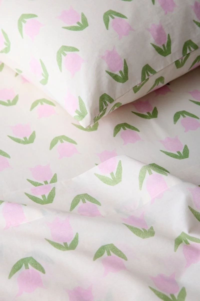 Mini Tulip Patterned Cotton Sheet Set