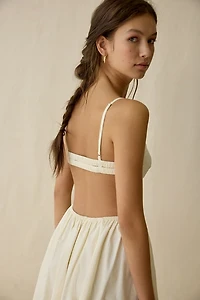 NIA Destene Open-Back Sweetheart Midi Dress