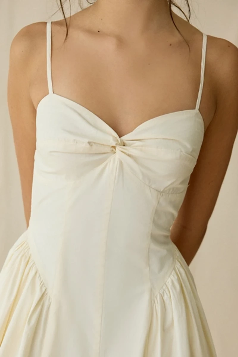 NIA Destene Open-Back Sweetheart Midi Dress