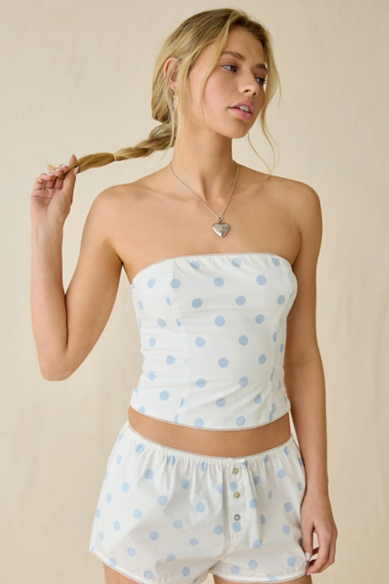 NIA Esperanza Polka Dot Tube Top