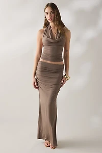 NIA Declan Cowl Halter Neck Top