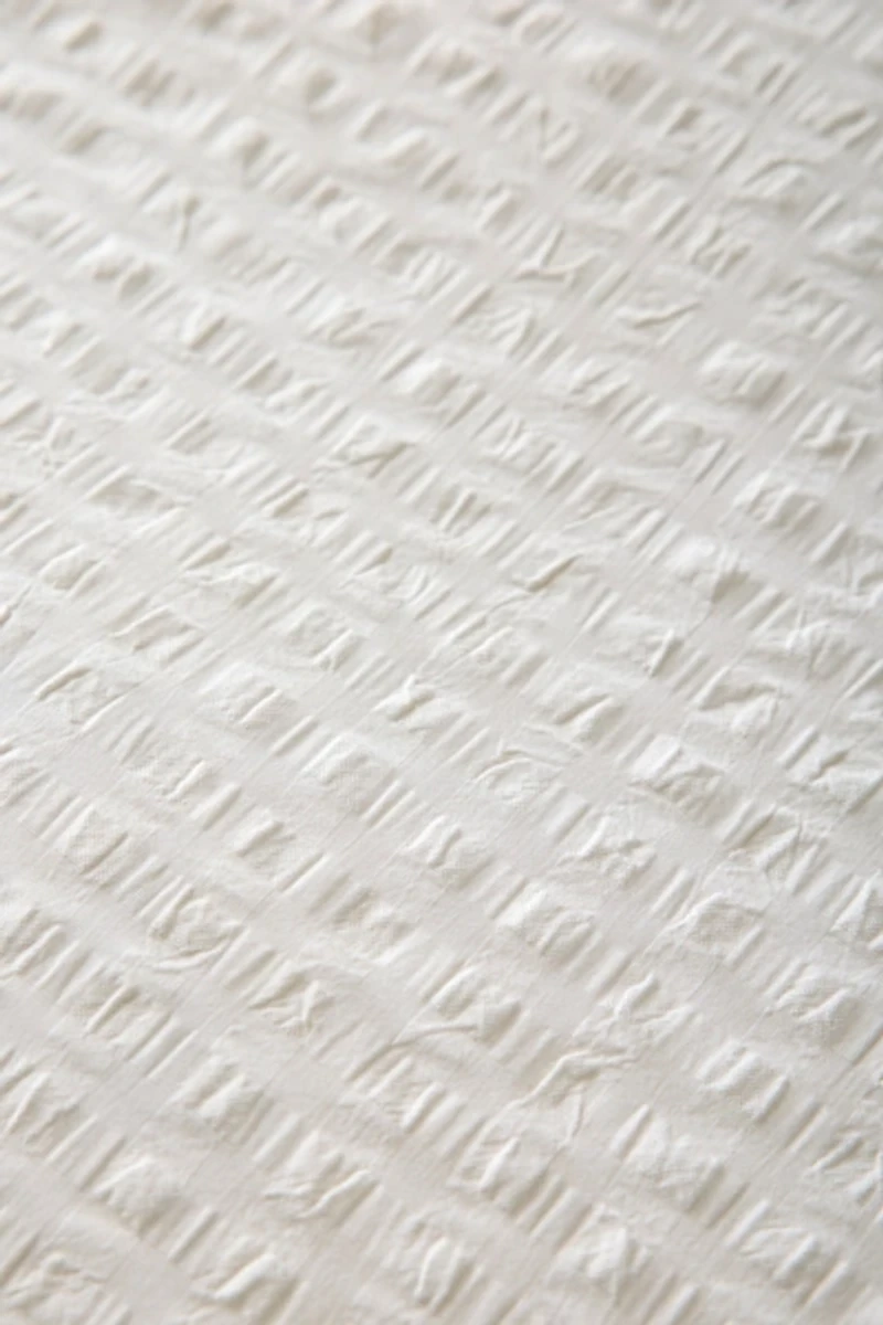 Seersucker Tied Trim Cotton Duvet Cover