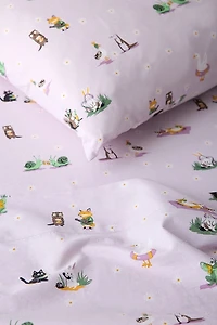 Whimsical Animals Cotton Sheet Set