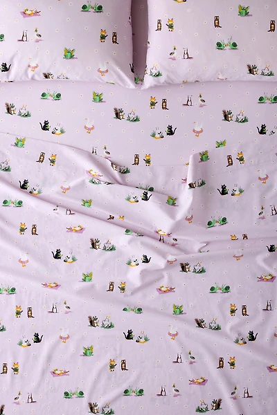 Whimsical Animals Cotton Sheet Set