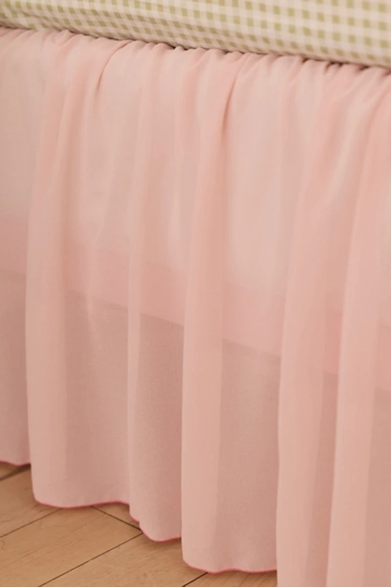 Chiffon Solid Ruffle Bed Skirt