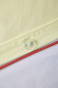 Jordan Reversible Piped Edge Cotton Percale Duvet Cover