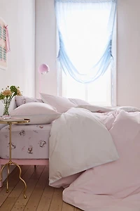 Jordan Reversible Piped Edge Cotton Percale Duvet Cover