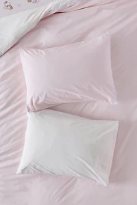 Jordan Reversible Piped Edge Cotton Percale Sham Set