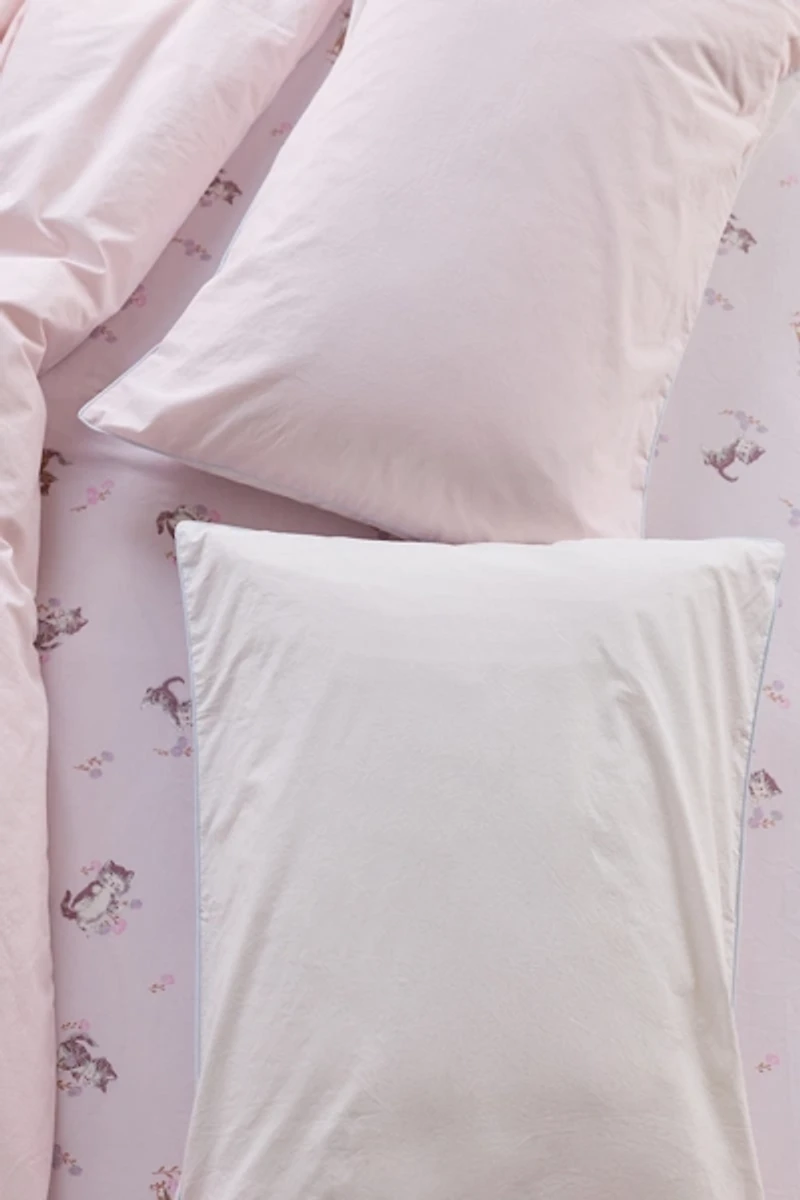 Jordan Reversible Piped Edge Cotton Percale Sham Set
